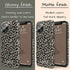 Custom Name Grey & Peach Leopard iPhone Case